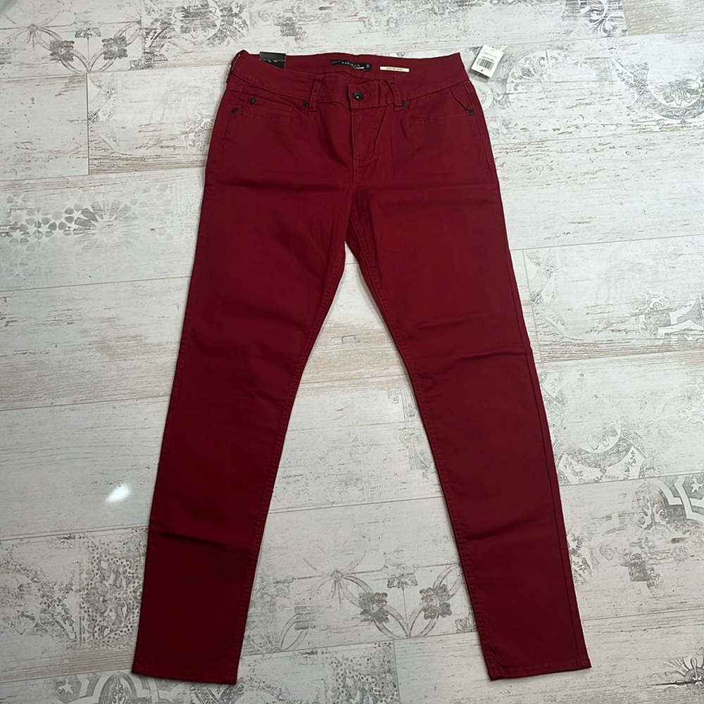 Hot Topic Lovesick Red Twill The Skinny Jeans Size 11